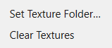 Textures menu